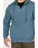 Brothers & Sons Men's French Terry Anorak 1/4 Zip Hooded Pullover, Teal, hi-res