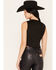 Image #4 - Rock & Roll Denim Women's Microsuede Embroidered Boot Stitch Studded Vest, Black, hi-res
