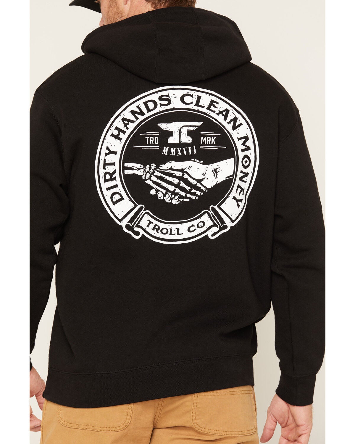 Image #4 - Troll Co Men's Haggler Hooded Sweatshirt, Black, hi-res