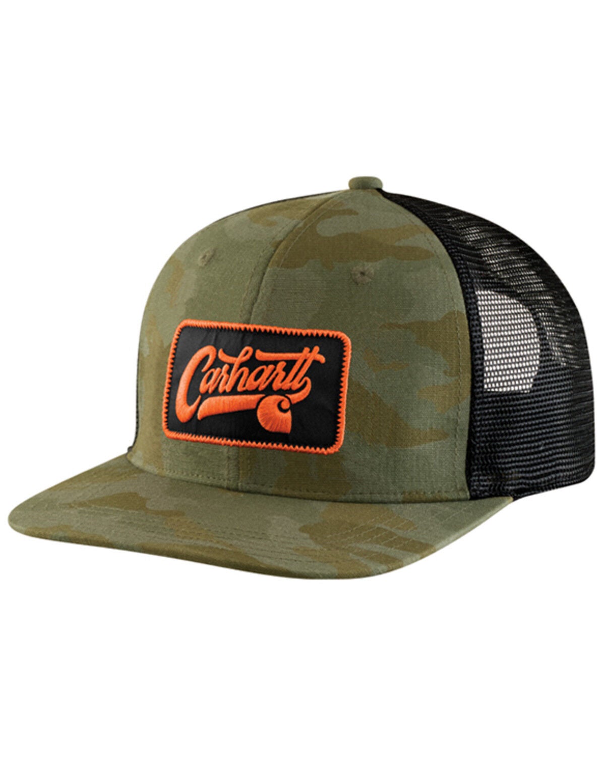 Carhartt Men's Ripstop Camo Ball Cap, Green, hi-res