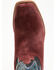Image #6 - Horse Power Men's Suede Western Boots - Square Toe, Burgundy, hi-res