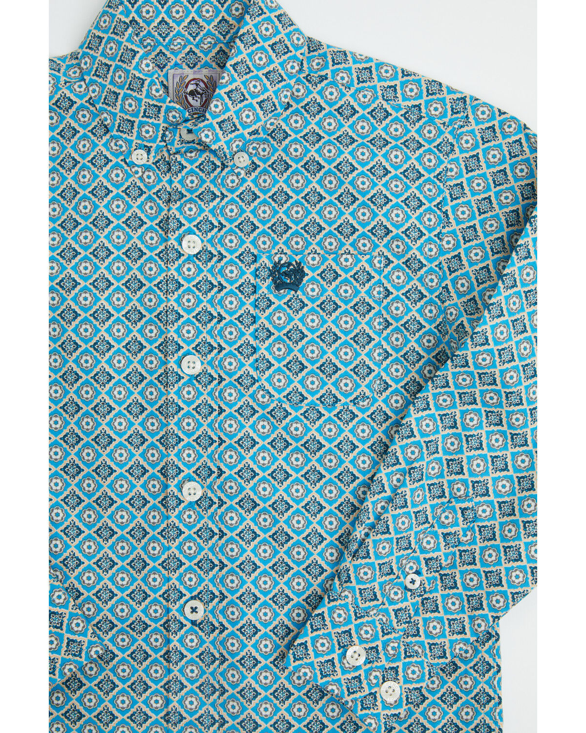 Image #2 - Cinch Toddler Boys' Printed Long Sleeve Button-Down Western Shirt, Blue, hi-res