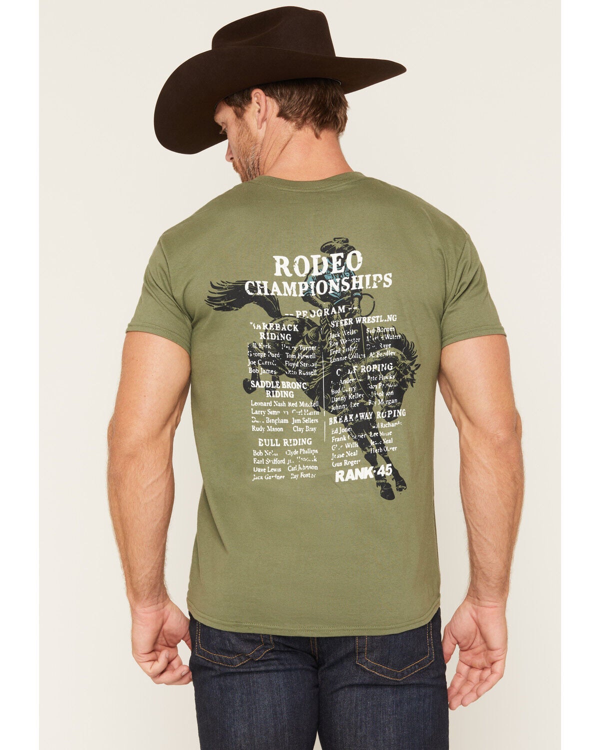 RANK 45&reg; Men's Get with the Program Short Sleeve Graphic T-Shirt, Olive, hi-res