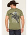 Image #1 - RANK 45&reg; Men's Get with the Program Short Sleeve Graphic T-Shirt, Olive, hi-res