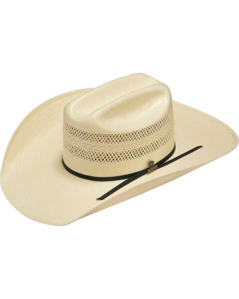 Ariat Men's 20X Natural Straw Vented Crown Cowboy Hat, Natural, hi-res
