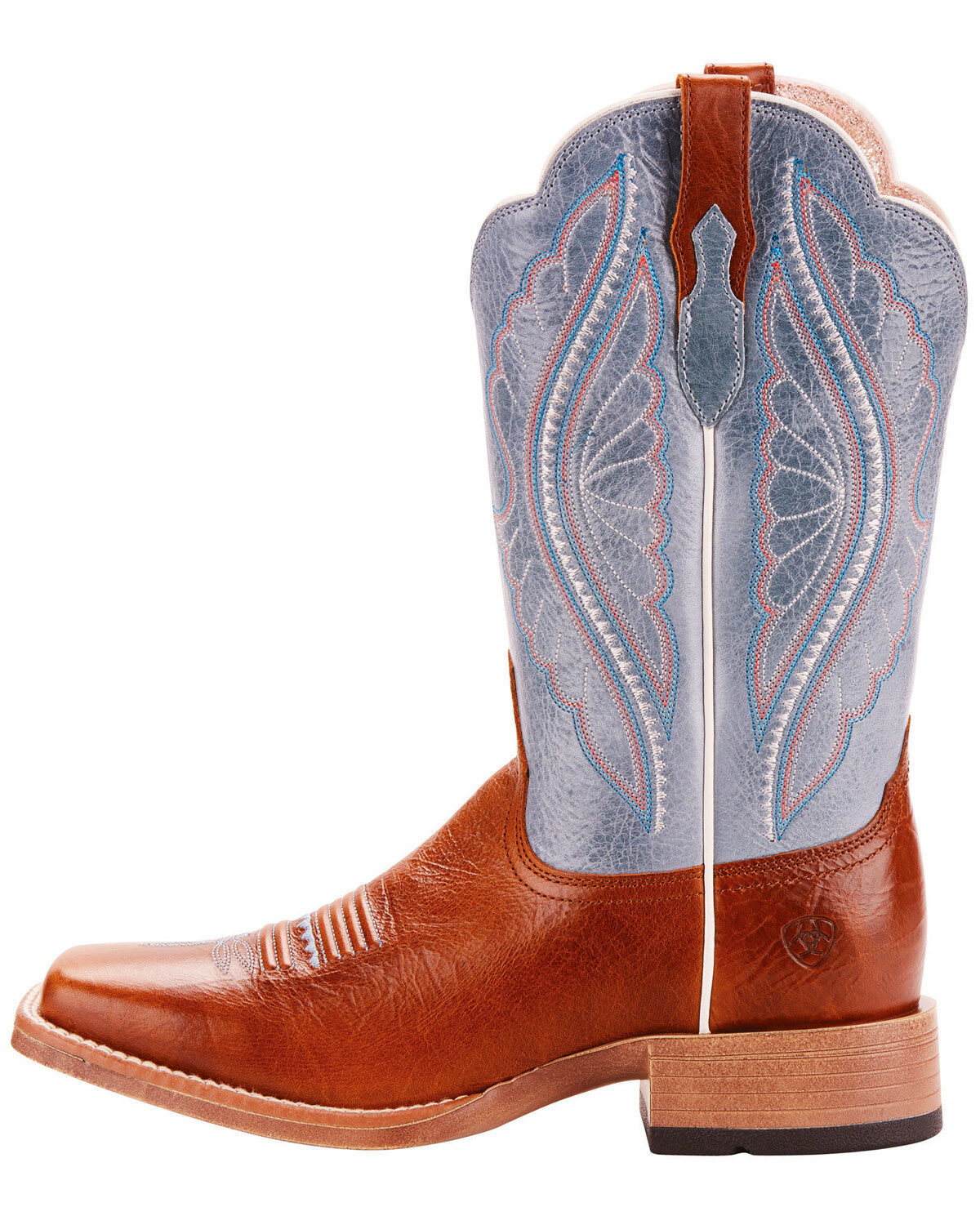 blue and orange cowboy boots