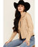 Image #2 - BLANKNYC Women's Faux Leather Moto Jacket , Natural, hi-res