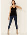 Very J Women's Crochet Embroidered Cami Tank Top , Black, hi-res