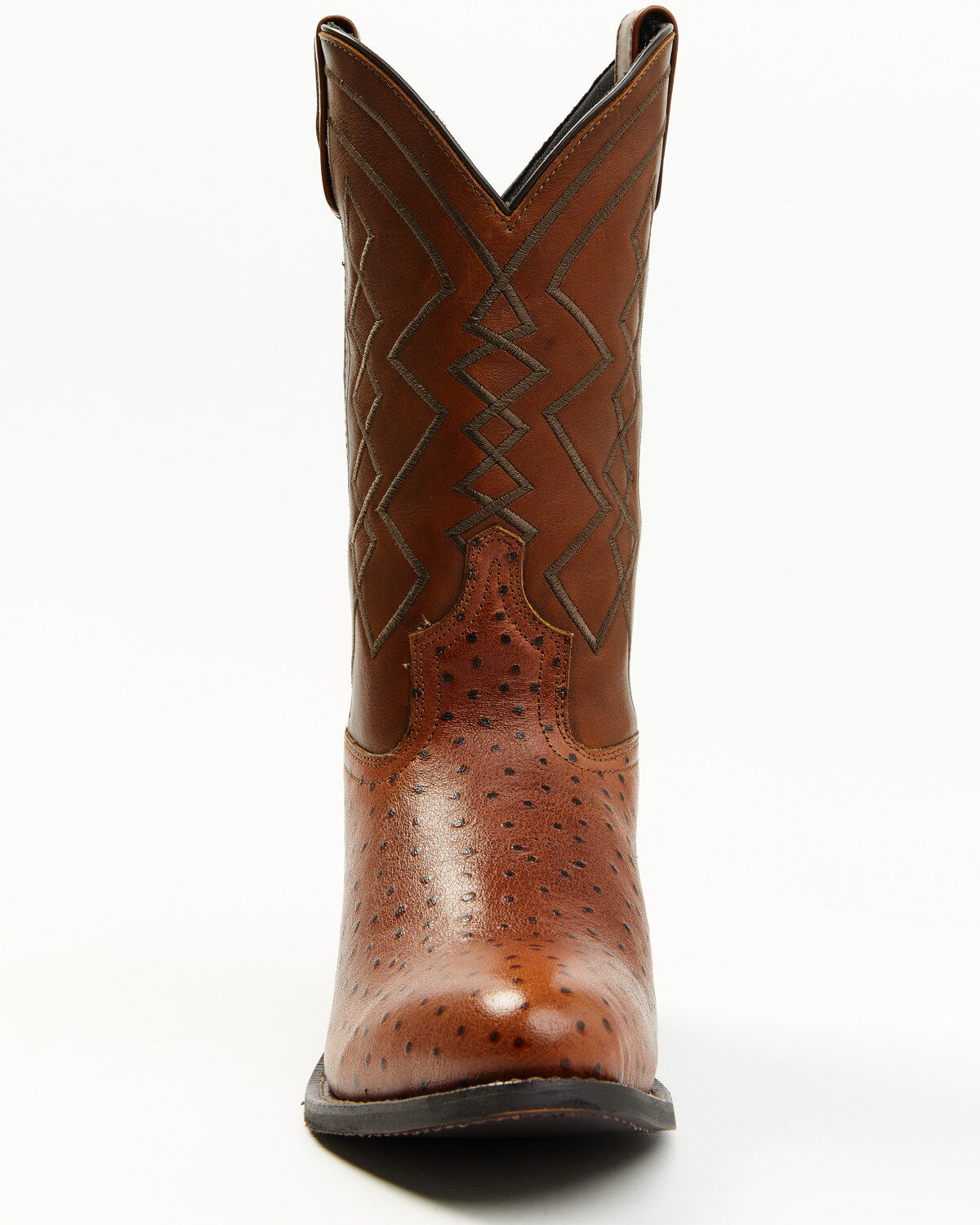 Image #4 - Laredo Men's Ostrich Print Western Boots - Round Toe, Tan, hi-res