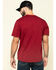 Image #2 - Hawx Men's Red Solid Pocket Short Sleeve Work T-Shirt , , hi-res