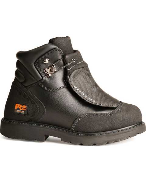Image #3 - Timberland Pro 6" Met Guard Work Boots - Steel Toe, Black, hi-res