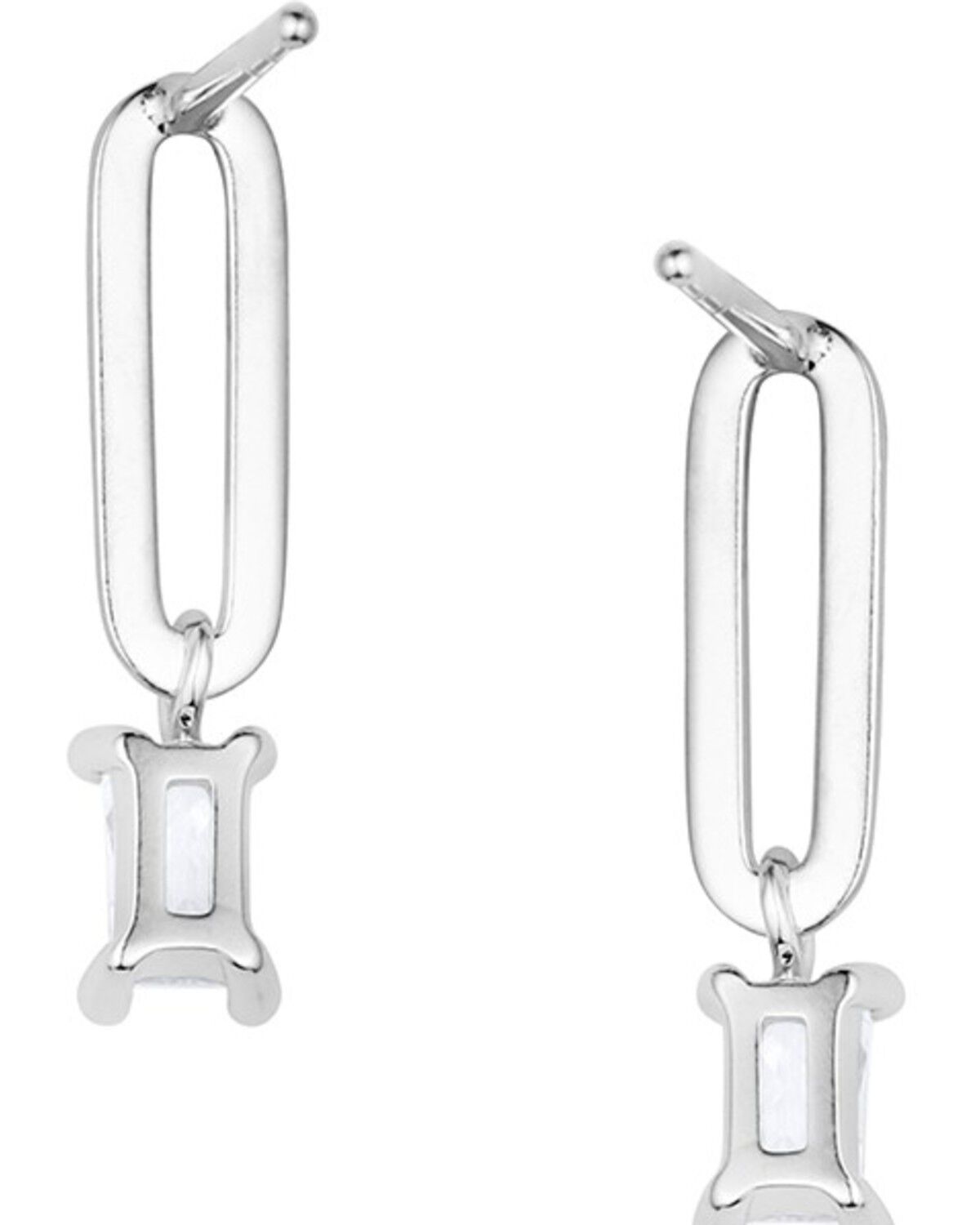 Image #2 - Montana Silversmiths Women's Modern Muse Crystal Earrings, Silver, hi-res
