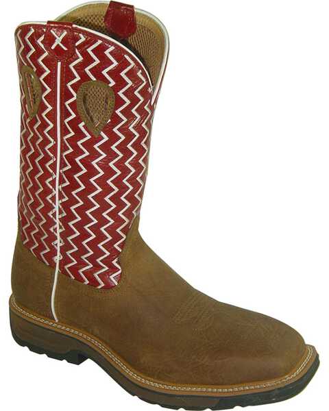 Twisted X Men's Steel Toe Western Work Boots, Distressed, hi-res