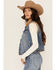 Image #2 - Shyanne Women's Ottawa Medium Wash Sherpa Lined Denim Vest, Medium Wash, hi-res