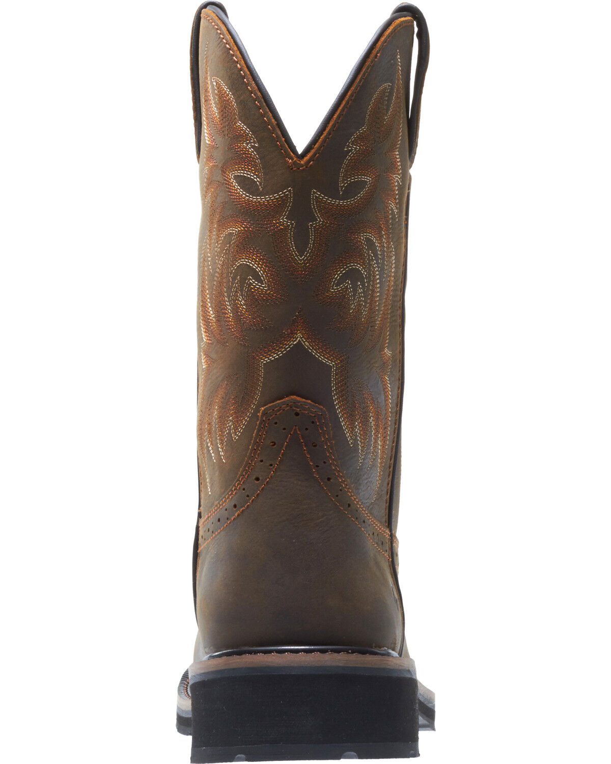 Image #7 - Wolverine Men's Rancher Wellington Work Boots - Steel Toe, Dark Brown, hi-res