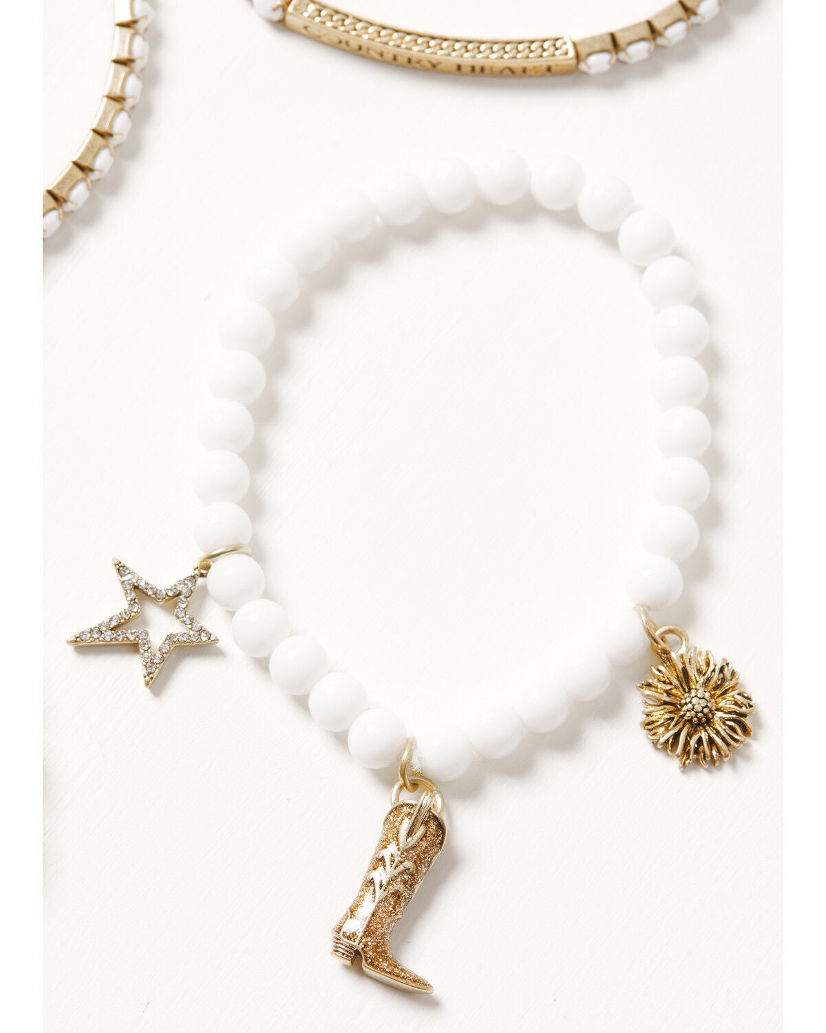 Image #3 - Lainey Wilson Women's Country Heart Bracelet Set - 4 Pack, Gold, hi-res