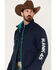 Image #2 - RANK 45® Men's Irwin Logo Softshell Jacket, Blue, hi-res
