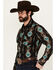 Image #2 - Rock & Roll Denim Men's Southwestern Print Long Sleeve Snap Stretch Western Shirt, Black, hi-res