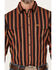 Panhandle Men's Select Serape Stripe Long Sleeve Snap Western Shirt, Rust Copper, hi-res