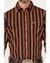 Image #3 - Panhandle Select Men's Serape Stripe Long Sleeve Snap Western Shirt, Rust Copper, hi-res