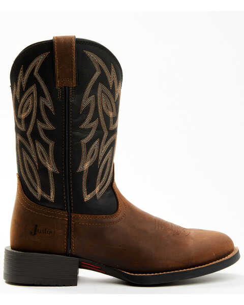Justin Men's Rendon Western Boots - Round Toe, Brown, hi-res
