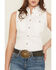 Image #3 - Shyanne Women's Embroidered Sleeveless Button-Down Western Shirt, White, hi-res