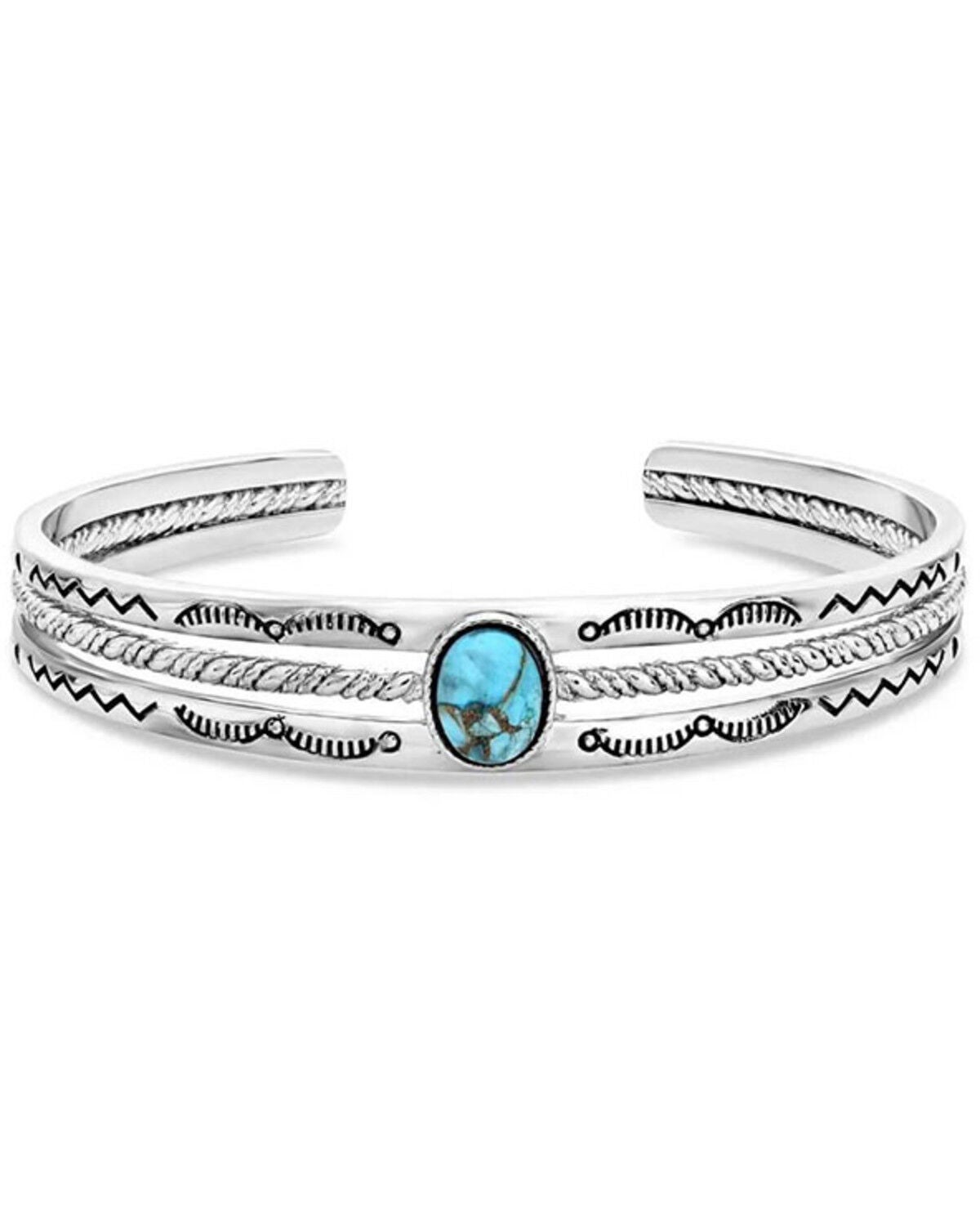 Montana Silversmiths Women's Enchanted Soul Cuff Bracelet, Silver, hi-res