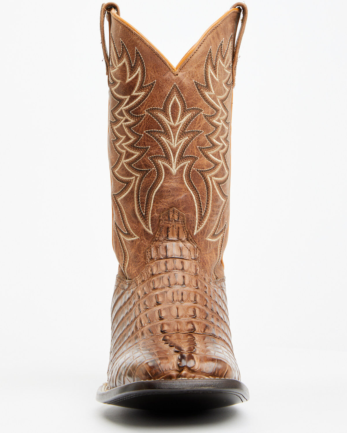 Image #4 - Cody James Men's Exotic Caiman Tail Western Boots - Broad Square Toe, Brown, hi-res