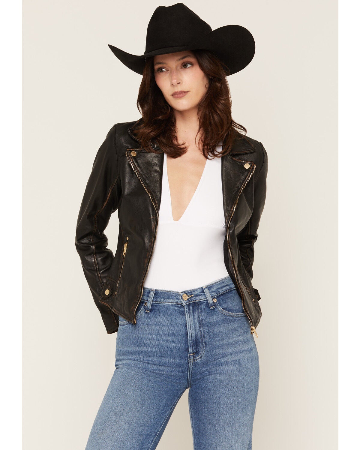 Image #1 - Mauritius Leather Women's Hazie Leather Jacket, Black, hi-res