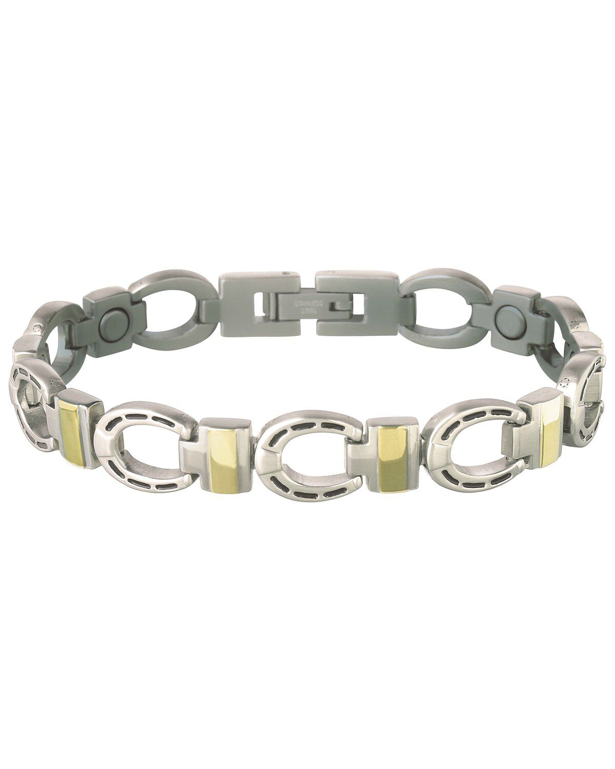 Image #1 - Sabona Horseshoe Link Magnetic Bracelet, Silver, hi-res