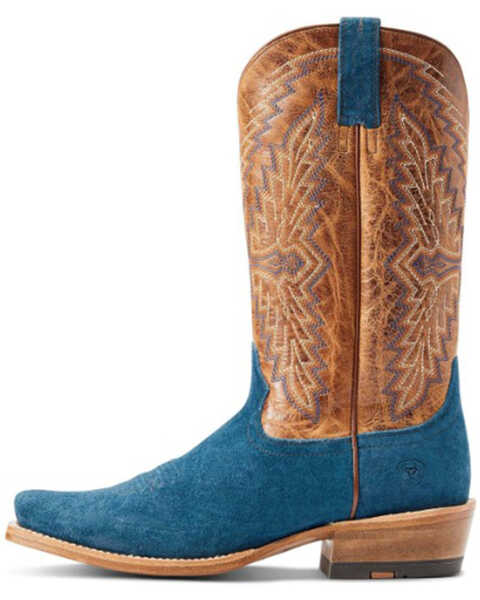 Image #2 - Ariat Men's Futurity Showman Roughout Western Boots - Square Toe, Navy, hi-res