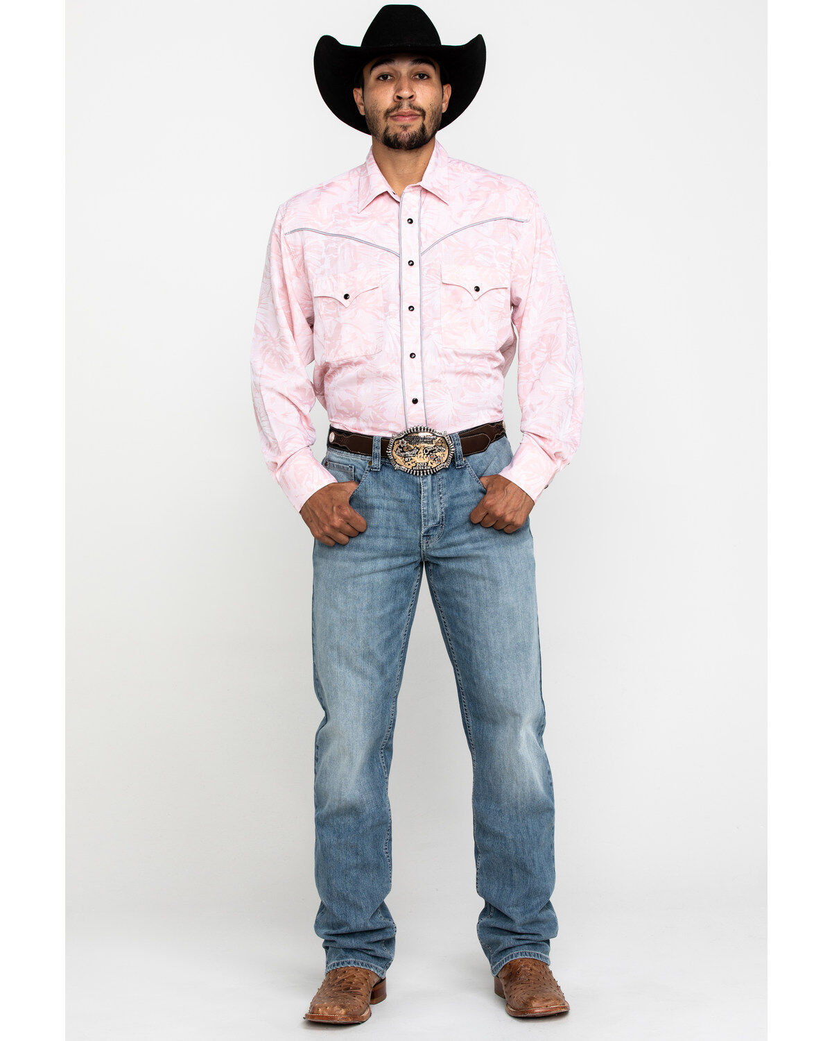 Pink mens western shirt Clearance