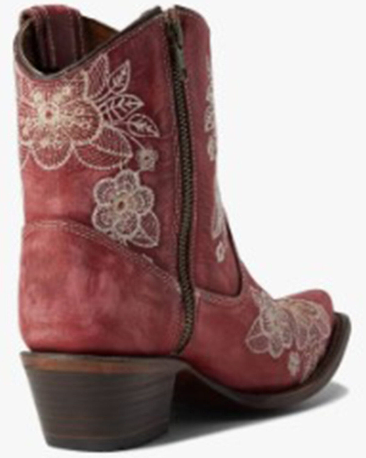 Product Name:  Corral Women's Flowered Embroidery Ankle Western Booties - Snip Toe