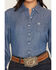 Image #3 - Cinch Women's Chambray Long Sleeve Button-Down Western Shirt, Indigo, hi-res