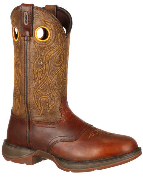 Image #1 - Durango Men's Rebel Saddle Western Boots, Brown, hi-res