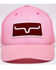 Kimes Ranch Women's Allover Mesh Logo Trucker Cap, Pink, hi-res