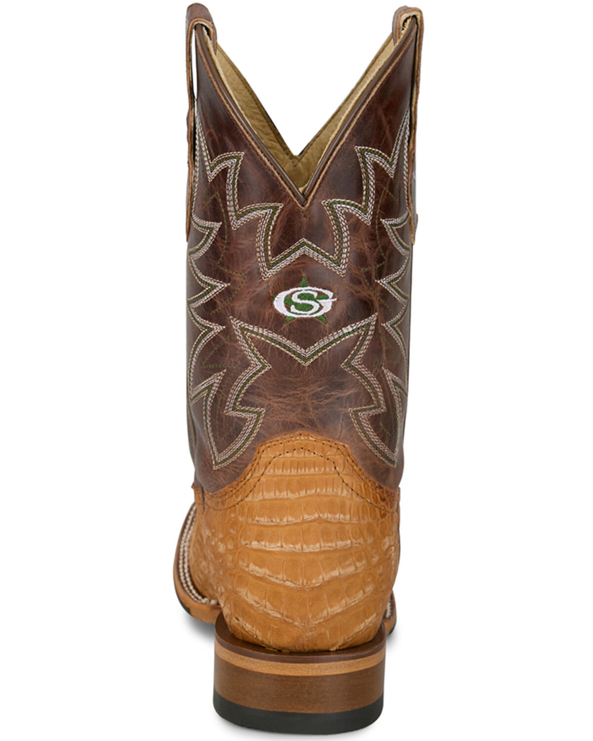 Justin Men's San Antone Exotic Caiman Western Boots - Broad Square Toe