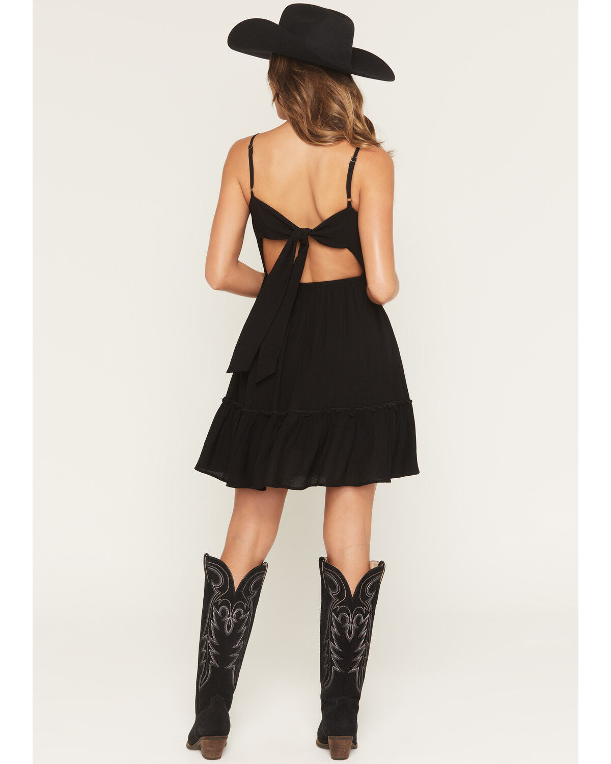 Shyanne Women's Lace Sleeveless Tie-Back Mini Dress