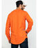 Image #2 - Hawx Men's Orange Logo Long Sleeve Work T-Shirt - Tall , Orange, hi-res