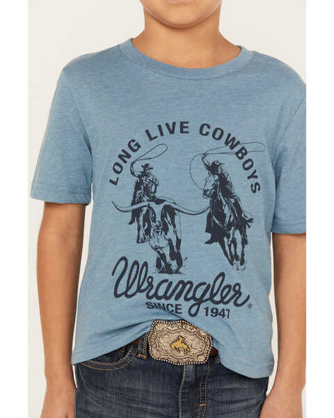 Wrangler Boys' Long Live Cowboys Logo Graphic T-Shirt | Boot Barn