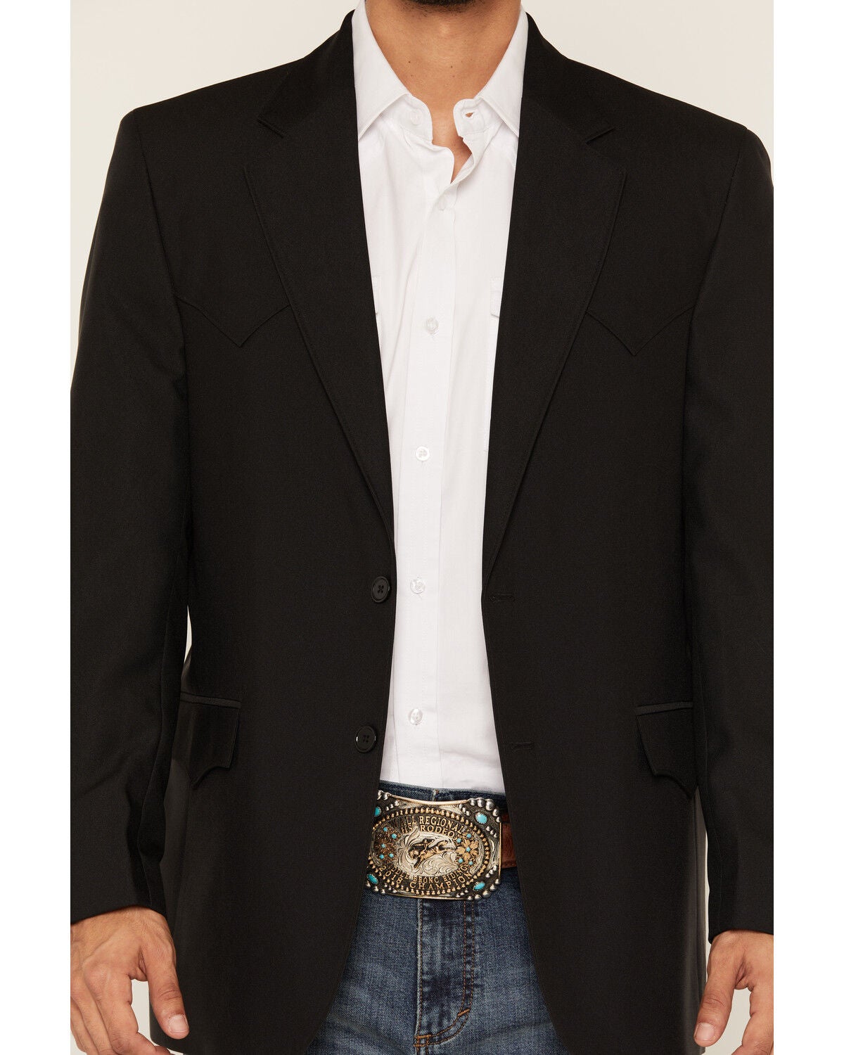 Image #3 - Circle S Men's Lubbock Suit Coat - Short, Reg, Tall, Black, hi-res