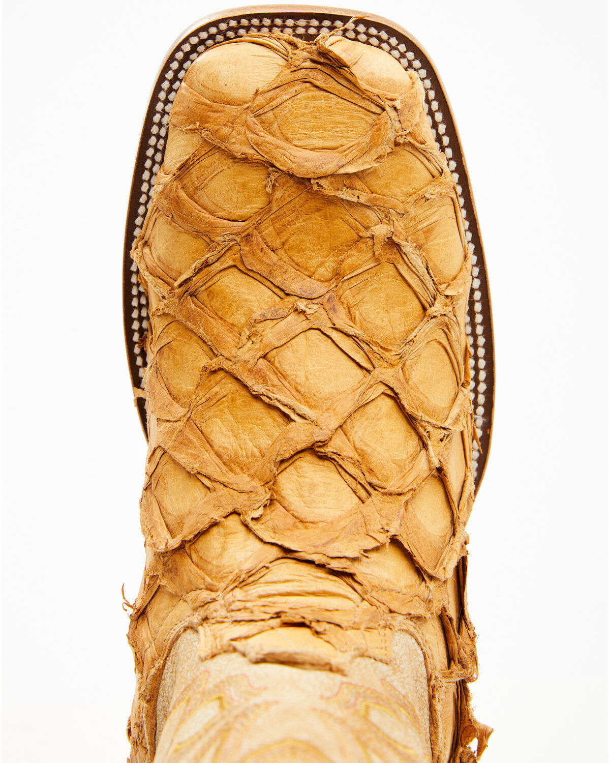 Image #6 - Cody James Men's Exotic Pirarucu Western Boots - Broad Square Toe, Yellow, hi-res