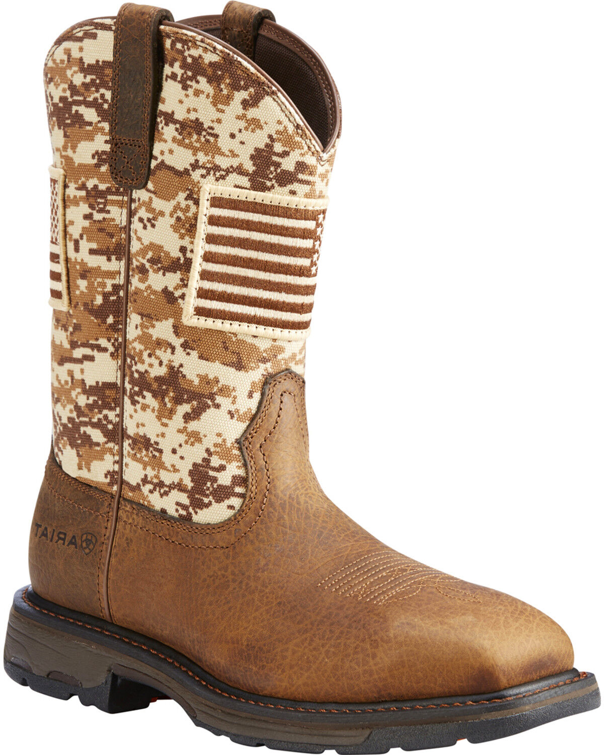 steel toe american flag boots