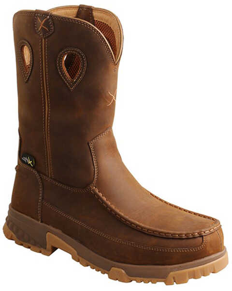 Twisted X Men's CellStretch Met Guard Western Work Boots - Nano Composte Toe, Brown, hi-res