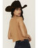 Image #4 - Cleo + Wolf Women's Brighton Cropped Pintuck Tank, Light Orange, hi-res