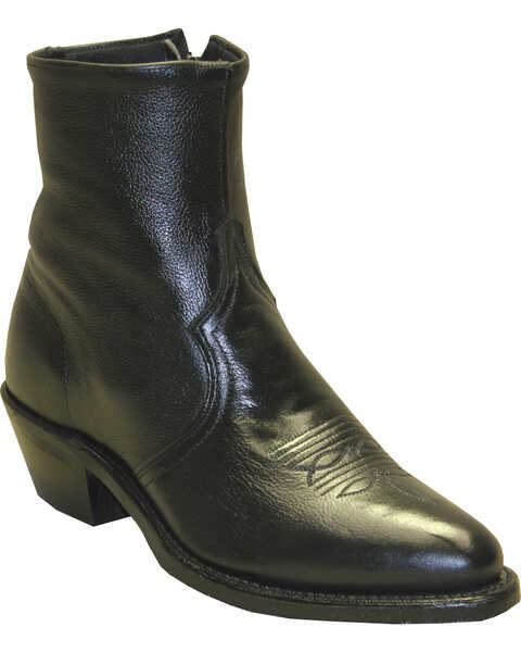 Sage Boots by Abilene Men's 7" Western Zip Boots, Black, hi-res