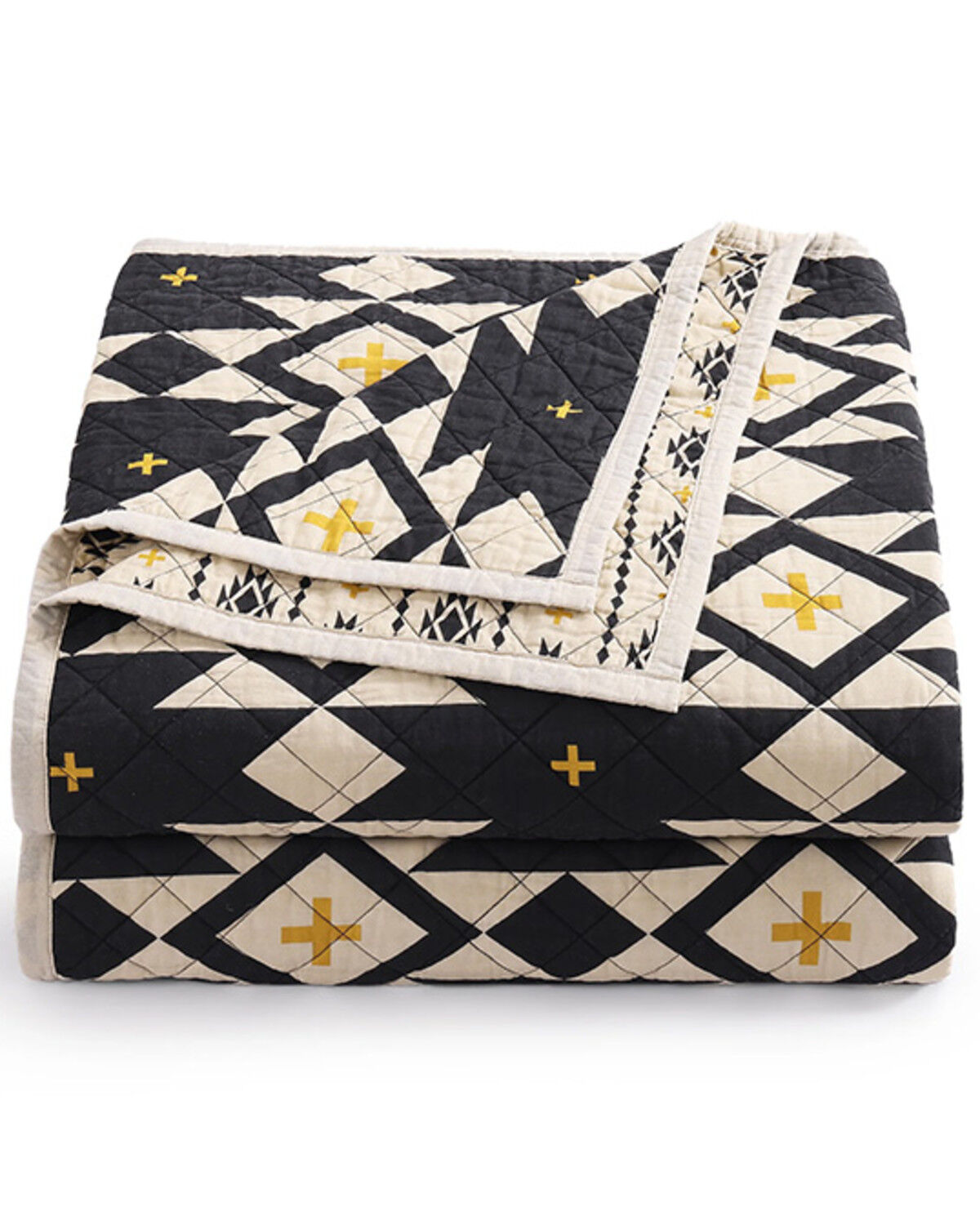 Image #2 - HiEnd Accents High Desert Reversible 3 Piece Quilt Set - King Size, Black, hi-res