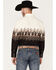 Panhandle Men's Southwestern Border Long Sleeve Snap Shirt, Natural, hi-res
