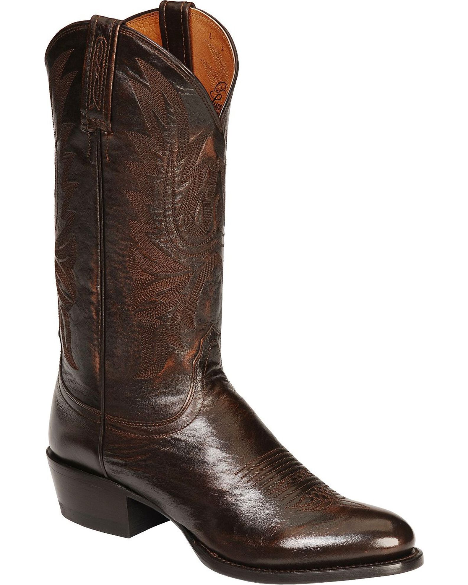 Lucchese Handmade Lonestar Calf Cowboy Boots Medium Toe