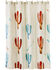 Image #1 - HiEnd Accents Cream Printed Cactus Shower Curtain, Cream, hi-res